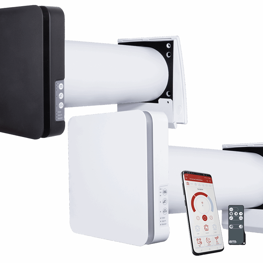 DUKA One Pro 50 S Wi-Fi in Black and White with app control and remote control