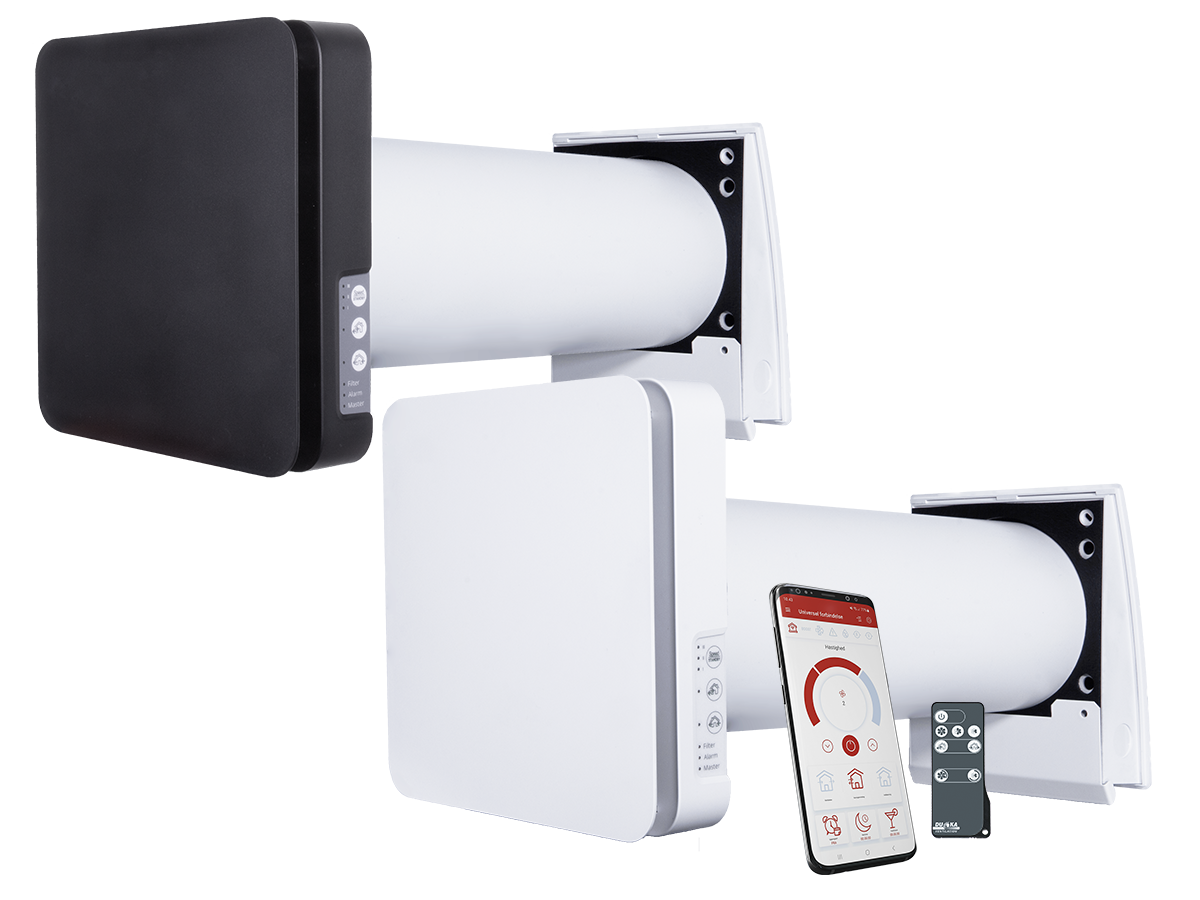 DUKA One Pro 50 S Wi-Fi in Black and White with app control and remote control